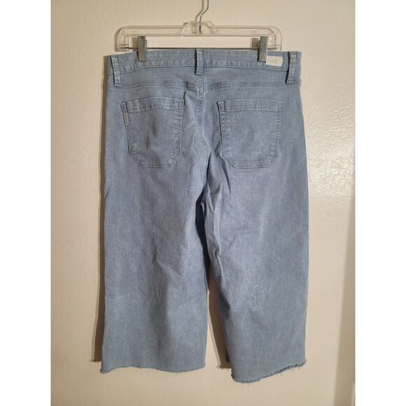 EUC PAIGE Genesee Crop Wide Leg High Rise Light Wash Denim Jeans sz 32 - Picture 5 of 5